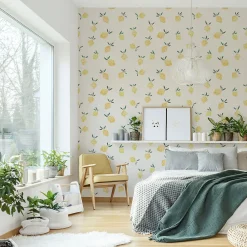 Acte Déco Papier peint panoramique enfant Citrons, Jaune 225 x 250cm*Enfant Papier Peint Enfant