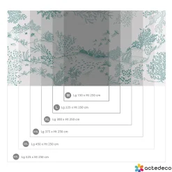Acte Déco Papier peint panoramique enfant Jardin sous-marin, Vert 150 x 250cm*Enfant Papier Peint Enfant