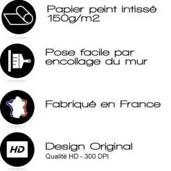 99DECO Papier peint panoramique - Tivoli - Vert - intissé : 150g/m² - 7 lés : 336x270cm