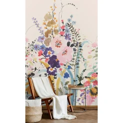 GoodHome Papier peint panoramique intissé Venetian fleurs pastel L.280 x l.159 cm* Papier Peint Fleuri|Papier Peint
