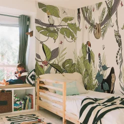Acte Déco Papier peint panoramique enfant Jungle couleurs clair 170x250cm*Enfant Papier Peint Enfant