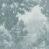 Hot Lutece Papier peint panoramique vinyle intissé Villa Rosalie mat et satiné paysage, foret bleu l.1400 x l.53 cm