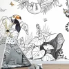 Acte Déco Papier peint panoramique enfant Jungle, Couleurs 225 x 250cm*Enfant Papier Peint Enfant