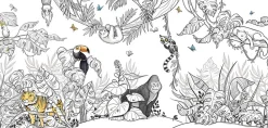 Acte Déco Papier peint panoramique enfant Jungle, Couleurs 225 x 250cm*Enfant Papier Peint Enfant