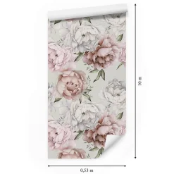 Outlet Muralo Papier Peint PIVOINES Feuilles Nature Pour La Chambre