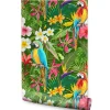 Outlet Muralo Papier Peint Pour La Chambre PERROQUETS Fleurs Tropicales Feuilles