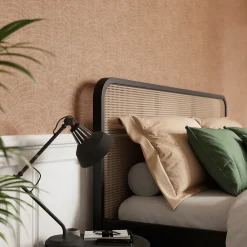 Best GoodHome Papier peint pré-encollé vinyle intissé géométrique Easy Roll Barrington rose l.53 x H.1005 cm