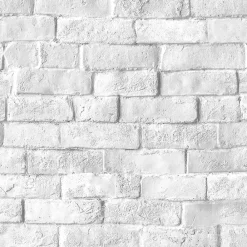 GoodHome Papier peint pré-encollé vinyle intissé imitation mur de brique Easy Roll Alfreton gris l.53 x H.1005 cm* Papier Peint Pré-Encollé|Papier Peint Imitant