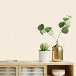 GoodHome Papier peint pré-encollé vinyle intissé uni beige Easy Roll Coppins l.53 x H.1005 cm* Papier Peint Pour Chambre|Papier Peint Uni