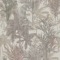 Hot Lutèce Papier peint Savana vinyle intissé léopard beige taupe