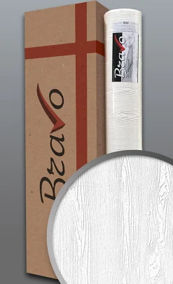 New Edem Papier peint texturé 83005BR60 papier peint intissé texturé à l'aspect de bois mat blanc 1 carton à 4 rouleaux
