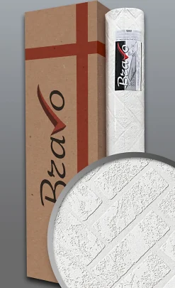 Edem Papier peint texturé 83102BR70 papier peint intissé texturé à l'aspect de pierre mat blanc 1 carton à 4 rouleaux* Papier Peint À Peindre