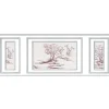 Plage Papier peint trompe l'oeil boiserie, 75x200cm. Toile arbre rouge pour décor intérieur panoramique. Donnez une nouvelle vie à votre