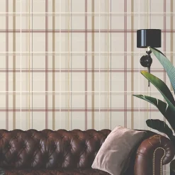 Hot Lutèce Papier peint vinyl intissé Bensimon carreau beige L.1005 x l.53cm