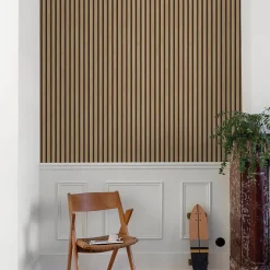 Grandeco Papier peint vinyle expansé sur intissé effet lattes de bois foncé L.1005 x l.53cm* Papier Peint Pour Couloir|Papier Peint Imitant