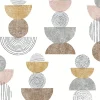 Clearance Lutece Papier peint vinyle expansé à coller formes géométriques velours gris L.10 05 x l.53cm