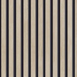 Outlet Grandeco Papier peint vinyle expansé intissé effet lattes de bois clair L.1005 x l.53cm