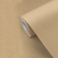 Ugepa Papier peint vinyle grainé sur intissé uni tweed camel L.1001 x l.53cm Ugèpa* Papier Peint Pour Couloir|Papier Peint Uni