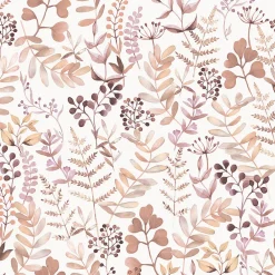 Ugepa Papier peint vinyle grainé sur intissé botanique Olivia feuillage rose L.1001 x l.53 cm Ugépa