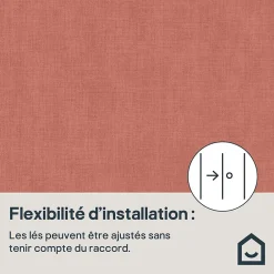 Ugepa Papier peint vinyle grainé sur intissé botanique Olivia feuillage rose L.1001 x l.53 cm Ugépa