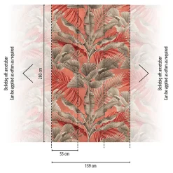 Sale A.S. Creation Papier peint vinyle grainé sur intissé jungle Bali L.880 x l. 53 cm taupe, rose As Creation