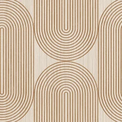 Sale Lutece Papier peint vinyle intissé Reality Iv mat et satiné effet bois, cerclé marron, bois, beige l.1005 x l.53 cm