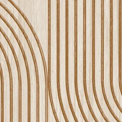 Sale Lutece Papier peint vinyle intissé Reality Iv mat et satiné effet bois, cerclé marron, bois, beige l.1005 x l.53 cm