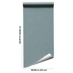 Discount GoodHome Papier peint vinyle intissé uni bleu vert L.53 x l.1005 cm Tille