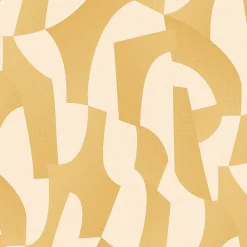 Discount Lutece Papier peint vinyle intissé Allure mat et satiné découpe, géométrie jaune, ocre, beige l.1005 x l.53 cm