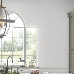 Best Laura Ashley Papier peint vinyle intissé à peindre relief gauffré blanc L.1000 x l.52 cm Annecy