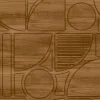 Sale Lutece Papier peint vinyle intissé Reality Iv mat et satiné effet bois, cerclé marron l.1005 x l.53 cm