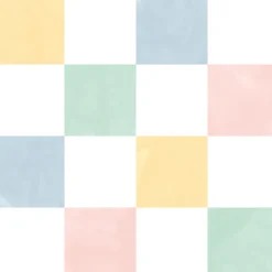Ugepa Papier peint vinyle intissé damier multicouleurs pastel L.1005 x l.53cm Ugèpa* Papier Peint Pour Cuisine|Papier Peint