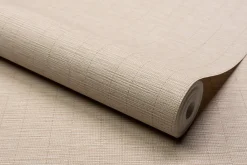 Clearance Grandeco Papier peint vinyle intissé uni texturé beige L.1005 x l.53cm , Bamboo