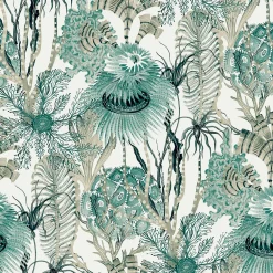 Sale Lutece Papier peint vinyle intissé Cuisines & Bains mat et satiné fonds marins bleu aqua, bleu l.1005 x l.53 cm