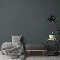 Best GoodHome Papier peint Vinyle Intissé Izier gris anthracite