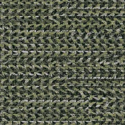 Clearance Lutece Papier peint vinyle intissé Villa Rosalie mat et satiné trompe l'œil tissu vert forêt, vert l.1005 x l.53 cm