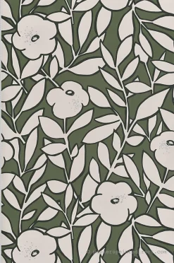 Online Lutèce Papier peint vinyle sur intissé Fleur L.10.05 x l.0.53 m. - Réf. LTC-11230204