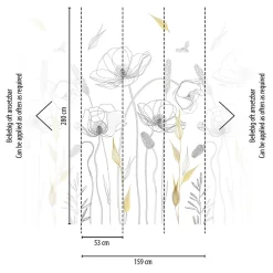 Hot A.S. Creation Papier peint vinyle sur intissé Fleur L.2.8 x l.1.59 m. - Réf. AS-392121