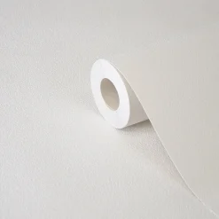 New Papier peint vinyle sur papier duplex Wampi blanc
