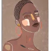Online Mauro Ferretti Peinture sur toile visage multicolore 80x2,8x100 cm