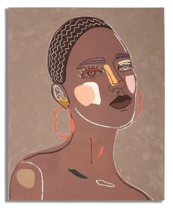 Online Mauro Ferretti Peinture sur toile visage multicolore 80x2,8x100 cm