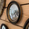 Chehoma Petit miroir convexe noir doré 19cm* Miroir|Miroir