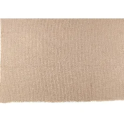 Best J-Line Plaid à bords effilochés en polyester beige 180x130cm
