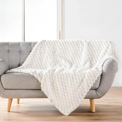 Clearance Douceur D'Intérieur Plaid 220 x 240 cm Imitation Fourrure / Sherpa Frosty