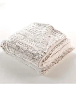 Sale Douceur D'Intérieur PLAID 180 x 220 CM IMITATION FOURRURE,SHERPA LYNX - 180x220cm - Beige