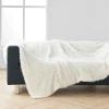 Clearance Douceur D'Intérieur Plaid 180 x 220 cm Imitation Fourrure Mouton Écru