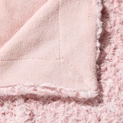 Atmosphera Créateur D'Intérieur Plaid Bouclette fausse fourrure - rose 180x230 cm - Atmosphera* Plaid Canapé|Plaid