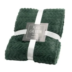 Amadeus Plaid chevron vert 130 cm x 170 cm* Plaid Canapé|Plaid