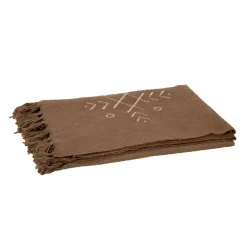 Sale Paris Prix Plaid Design Ethnique "Camel" 130x170cm Marron
