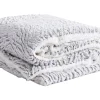Best Deko & Co Plaid effet fourrure gris polaire L.220 x l.200cm Deco&co